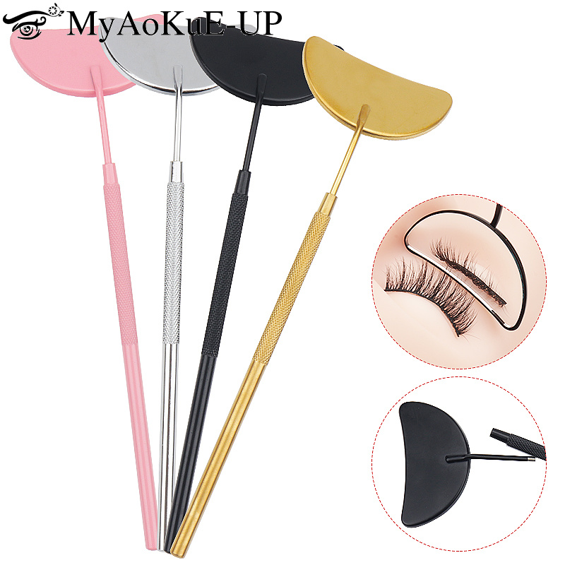 Eyelash Extension Gel Remover - 1pcs Eyelash Extension Mirror Moon Shaped