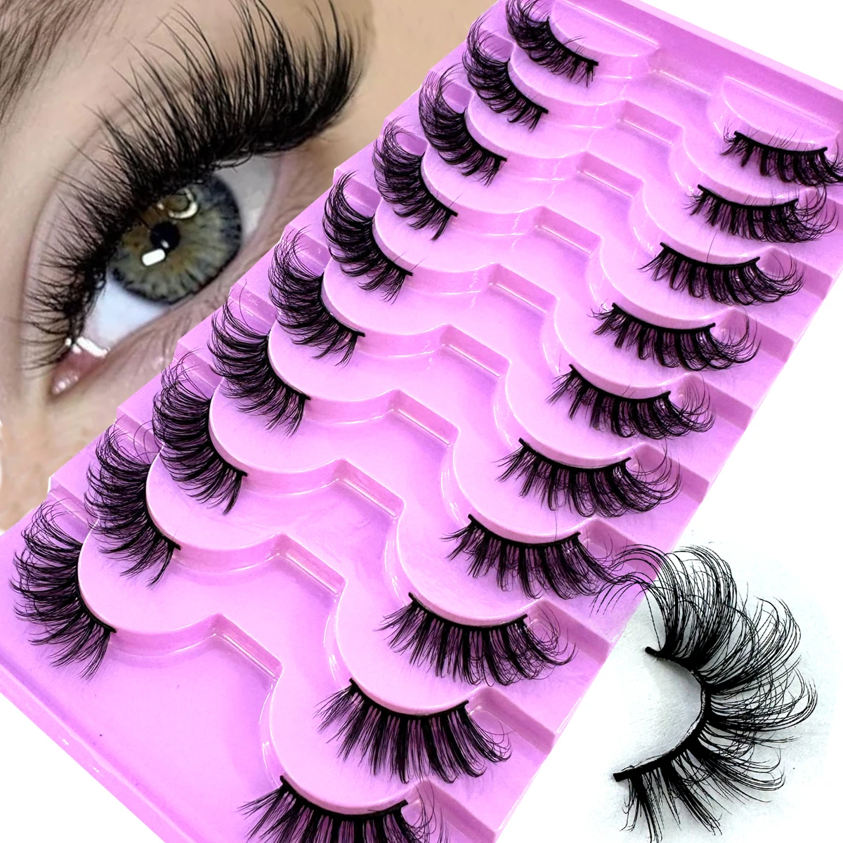 Eyelash Extension Cat Eye - AMSDCN new half eye 10 pairs