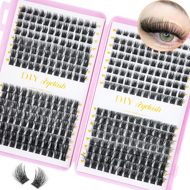 Eyelash Extension Home Service - 384PCS Eyelash Extension Book (with D-Curl