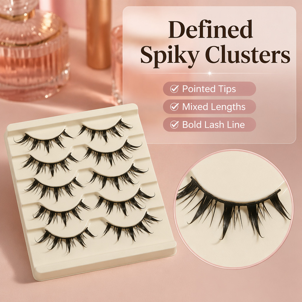 Cosplay Fake Eyelashes 5Pcs Li - Eyelash Extension Japanese Style recension och pris
