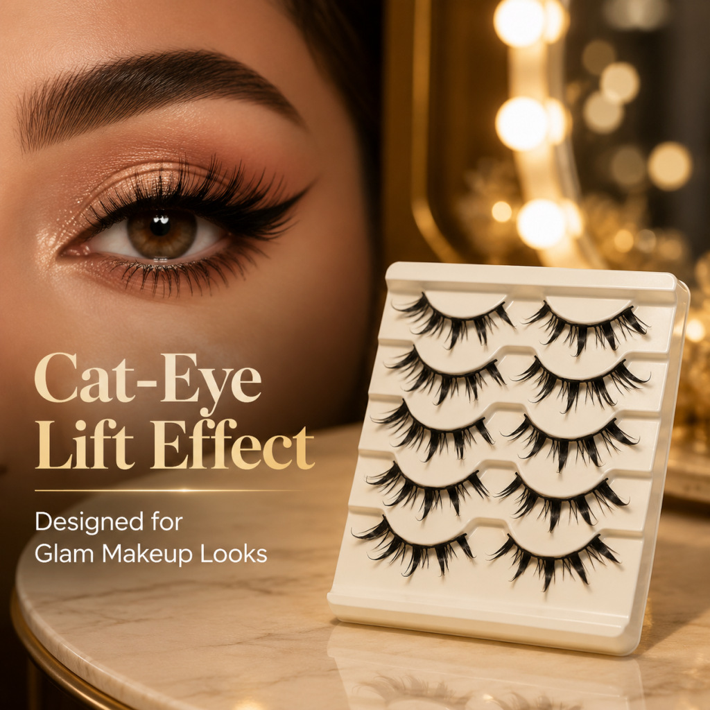 Cosplay Fake Eyelashes 5Pcs Li - Eyelash Extension Japanese Style recension och pris
