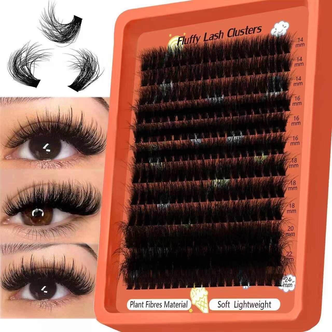 80D-100D Fluffy Cluster Lashes - Eyelash Extension Home Service recension och pris