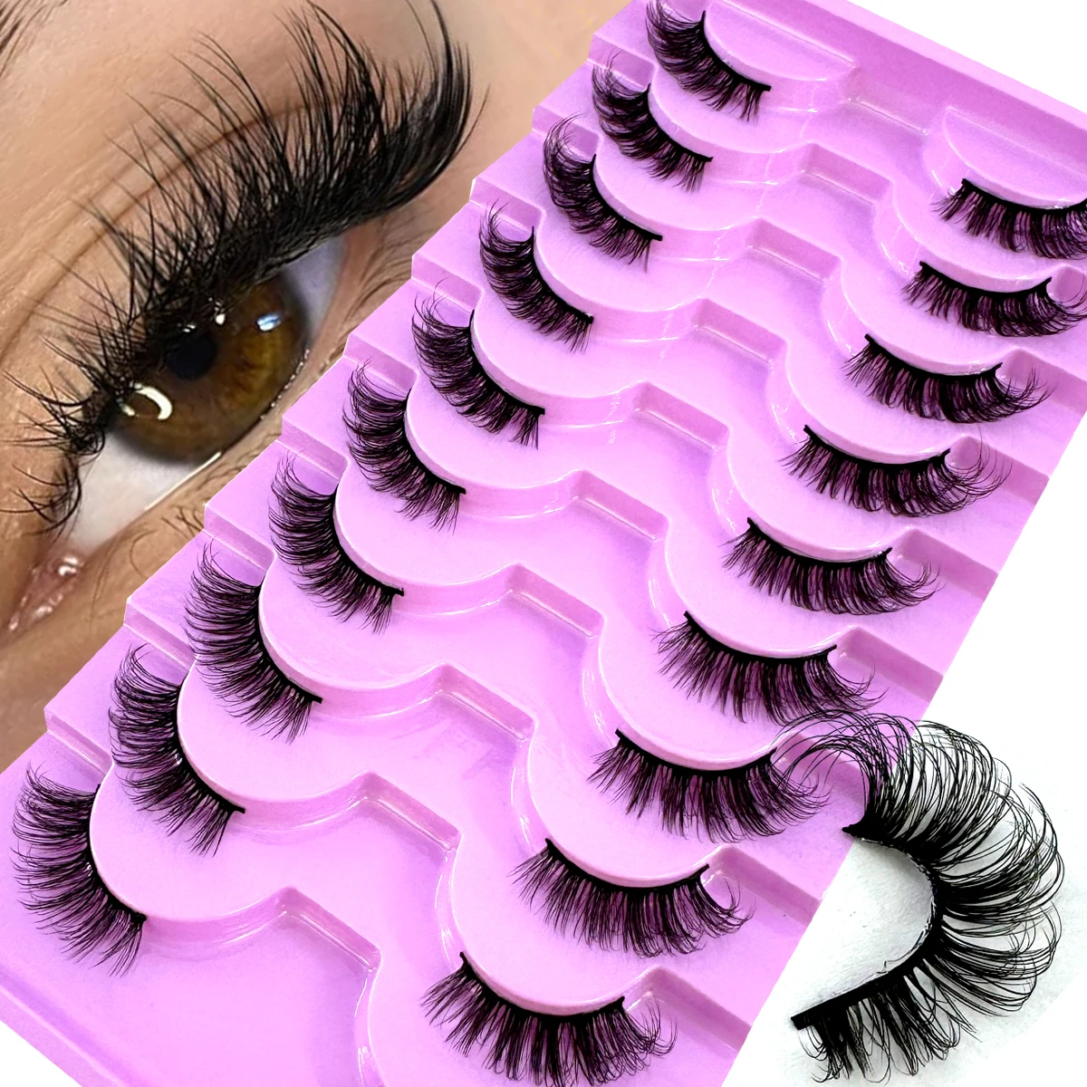 AMSDCN new half eye 10 pairs n - Eyelash Extension Cat Eye recension och pris