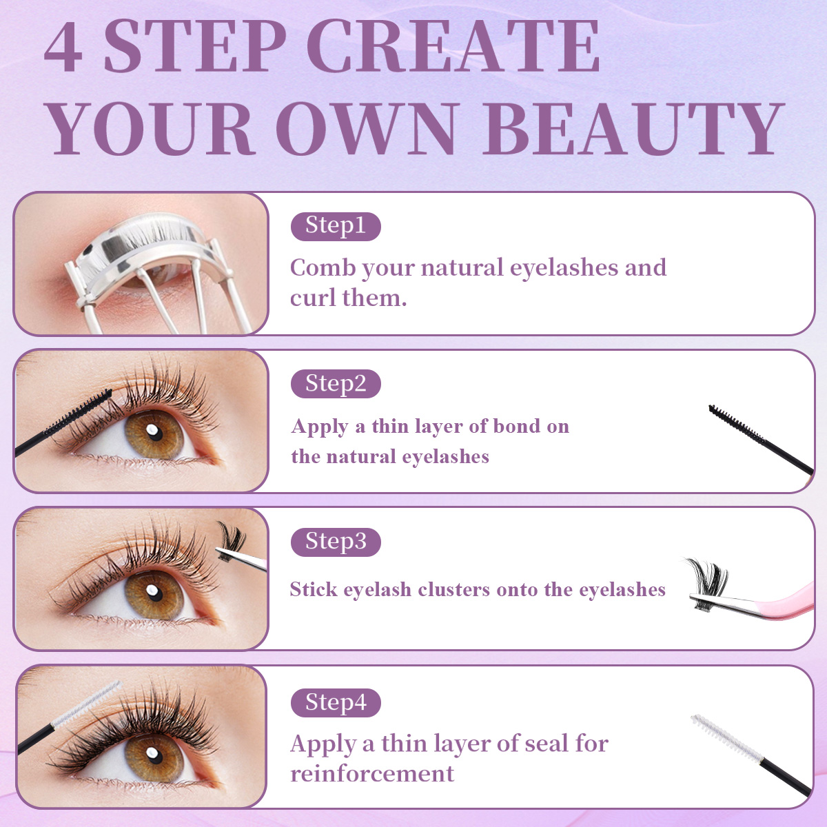 Individual False Eyelashes Mix - Eyelash Extension For Asian Eyes recension och pris