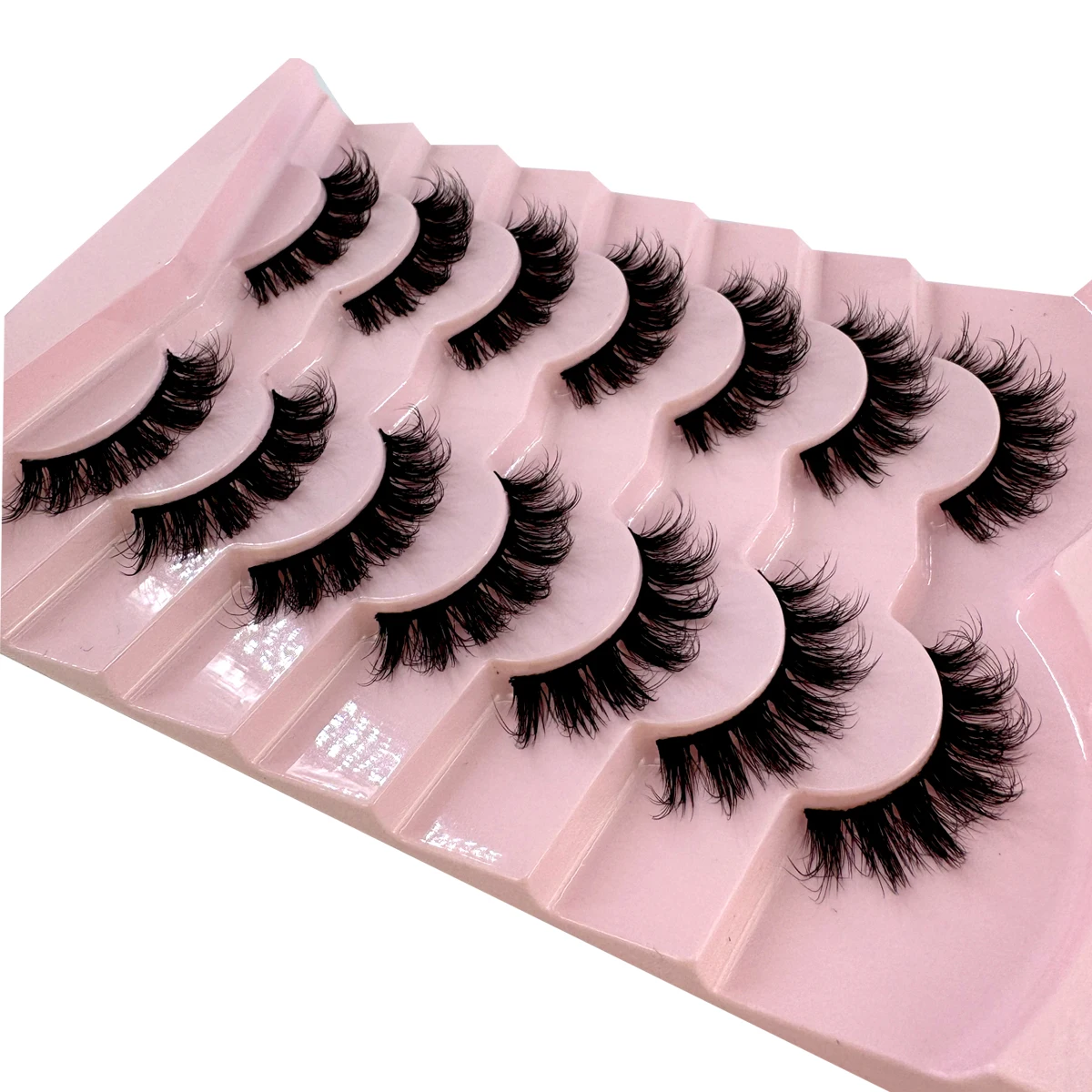 AMSDCN 7 Pairs Fluffy Cat Eye  - Eyelash Extension Cat Eye recension och pris