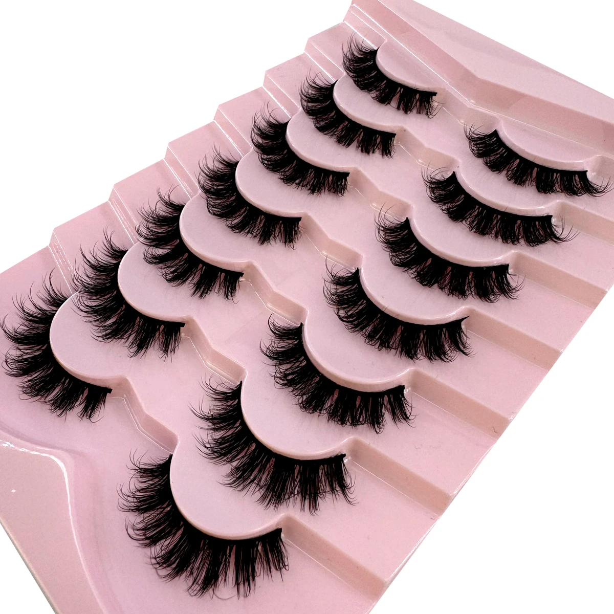 AMSDCN 7 Pairs Fluffy Cat Eye  - Eyelash Extension Cat Eye recension och pris