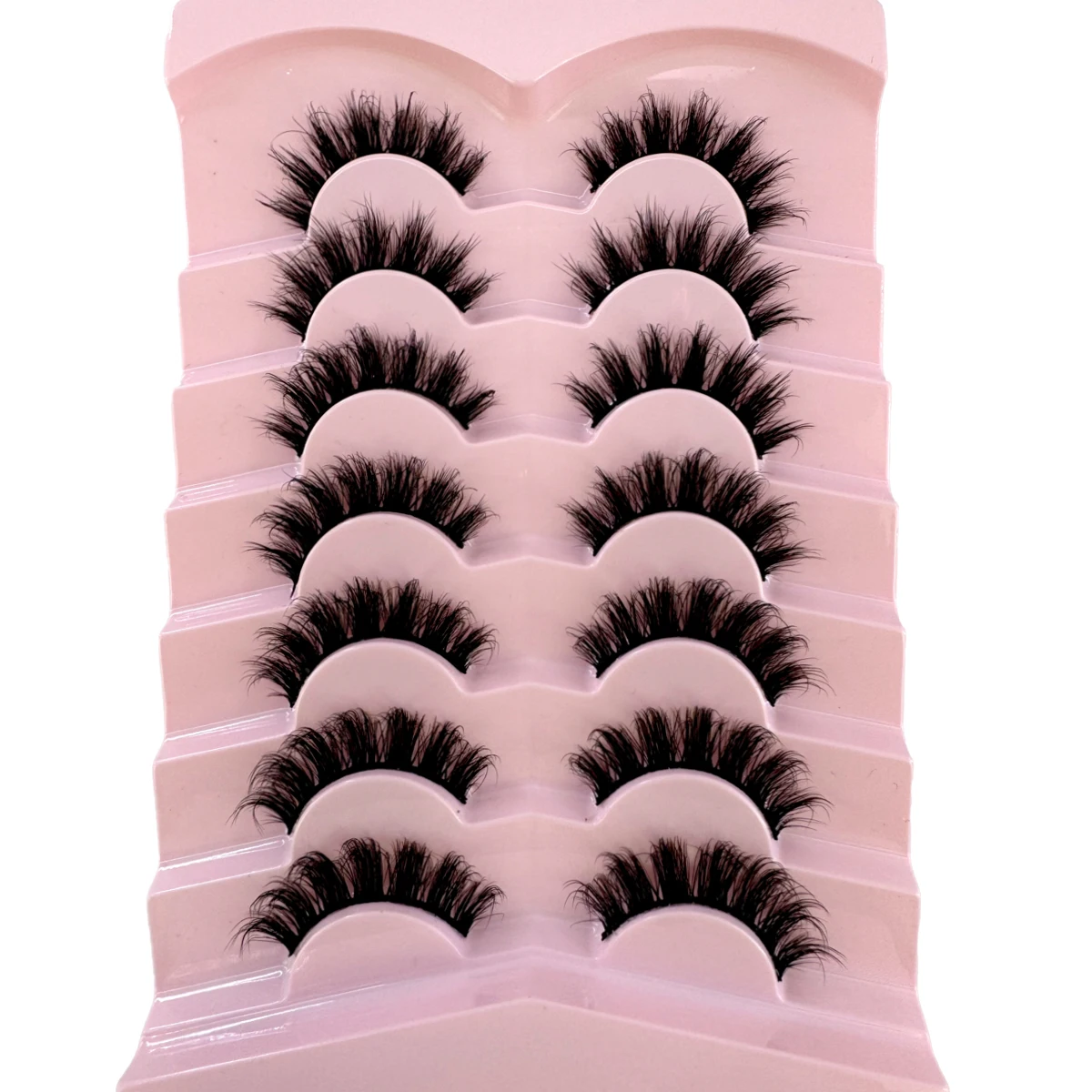 AMSDCN 7 Pairs Fluffy Cat Eye  - Eyelash Extension Cat Eye recension och pris