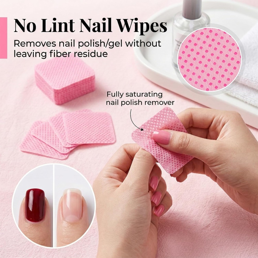Lint Free Nail Wipes for Gel P - Eyelash Extension Gel Remover recension och pris