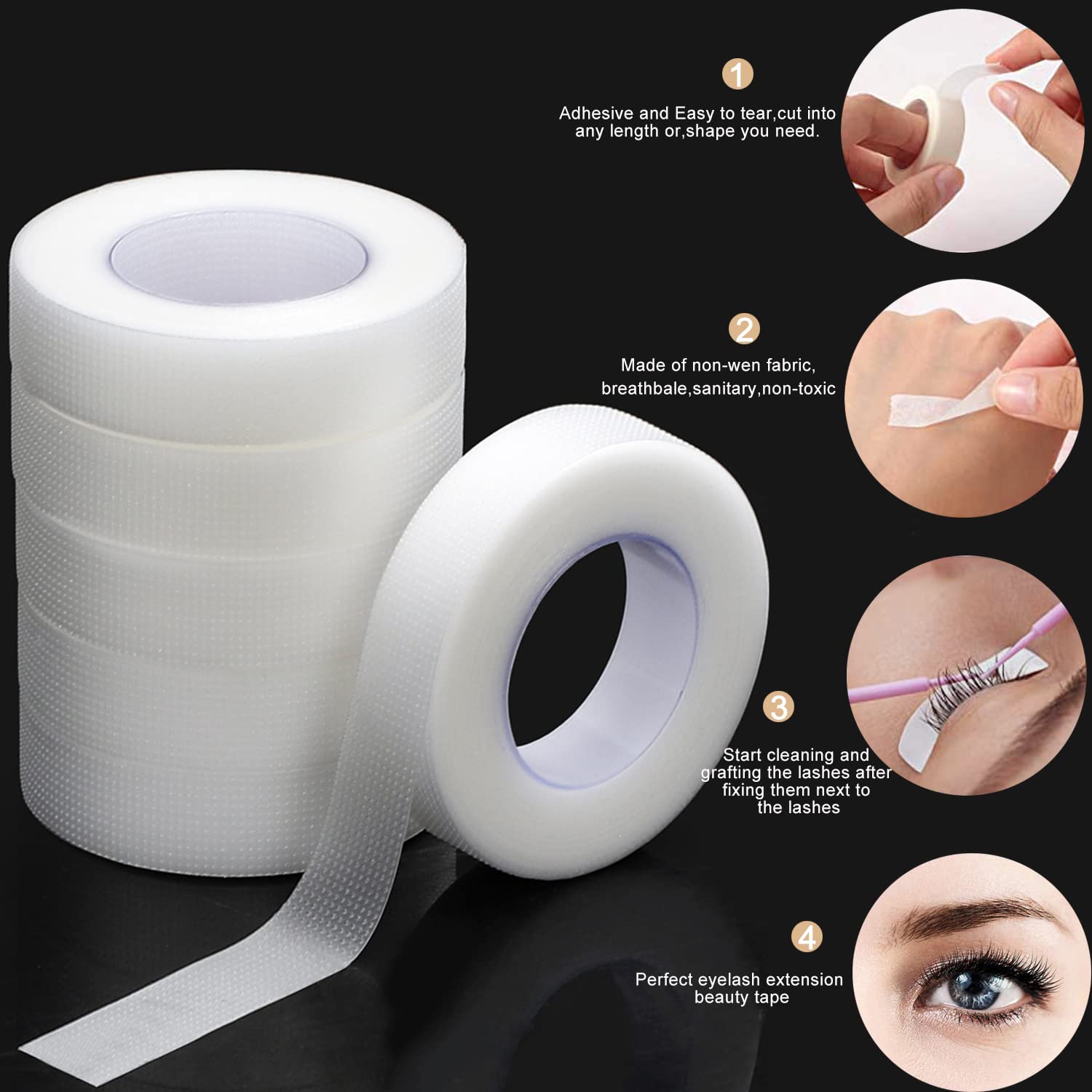 Eyelash Tape Transparent Adhes - Eyelash Extension Gel Remover recension och pris