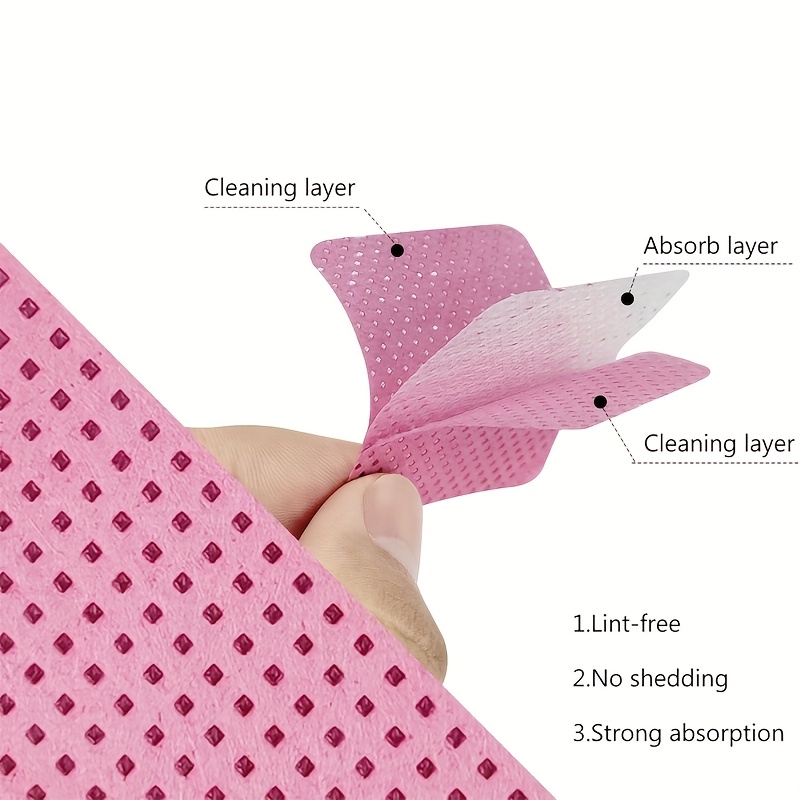 50/100/200pcs Lint-Free Nail W - Eyelash Extension Gel Remover recension och pris